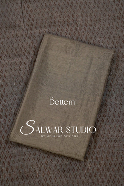 Silk Unstitched Salwar Suit Dress Material Antique Copper AC0347