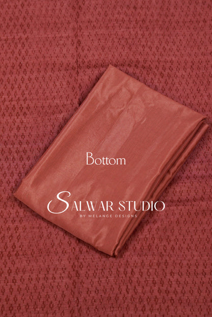 Silk Unstitched Salwar Suit Dress Material Elegant Rose Pink AC0349