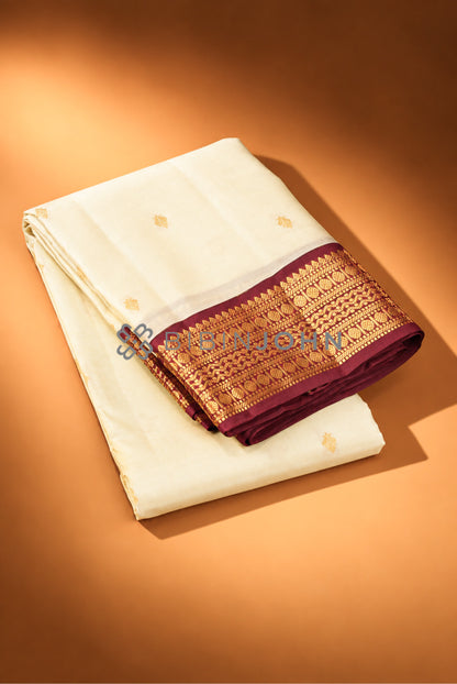 Silk Saree For Women Ivory