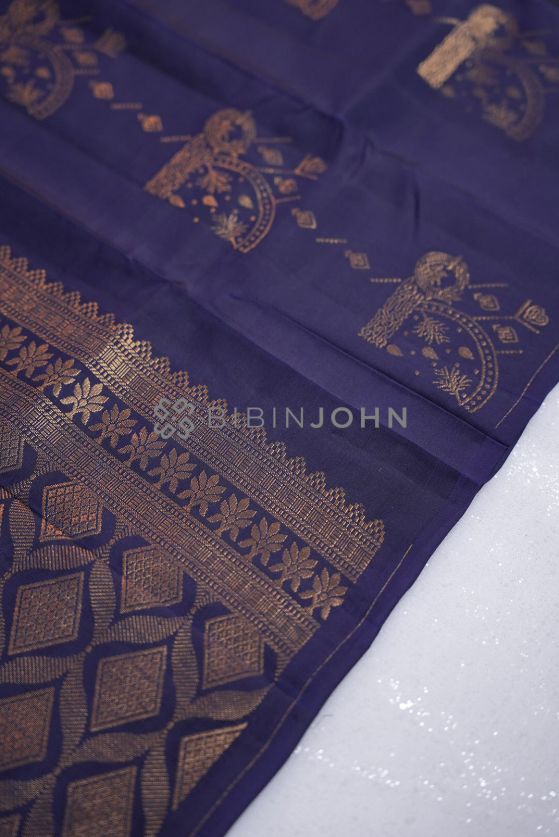 Silk Saree For Women Deep Indigo Blue pallu