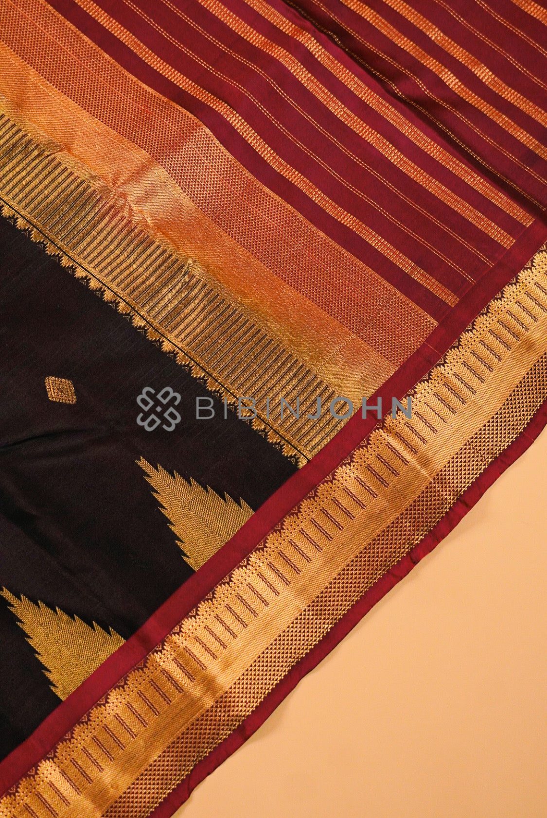 Silk Saree For Women Deep Chocolate Brown PALLU