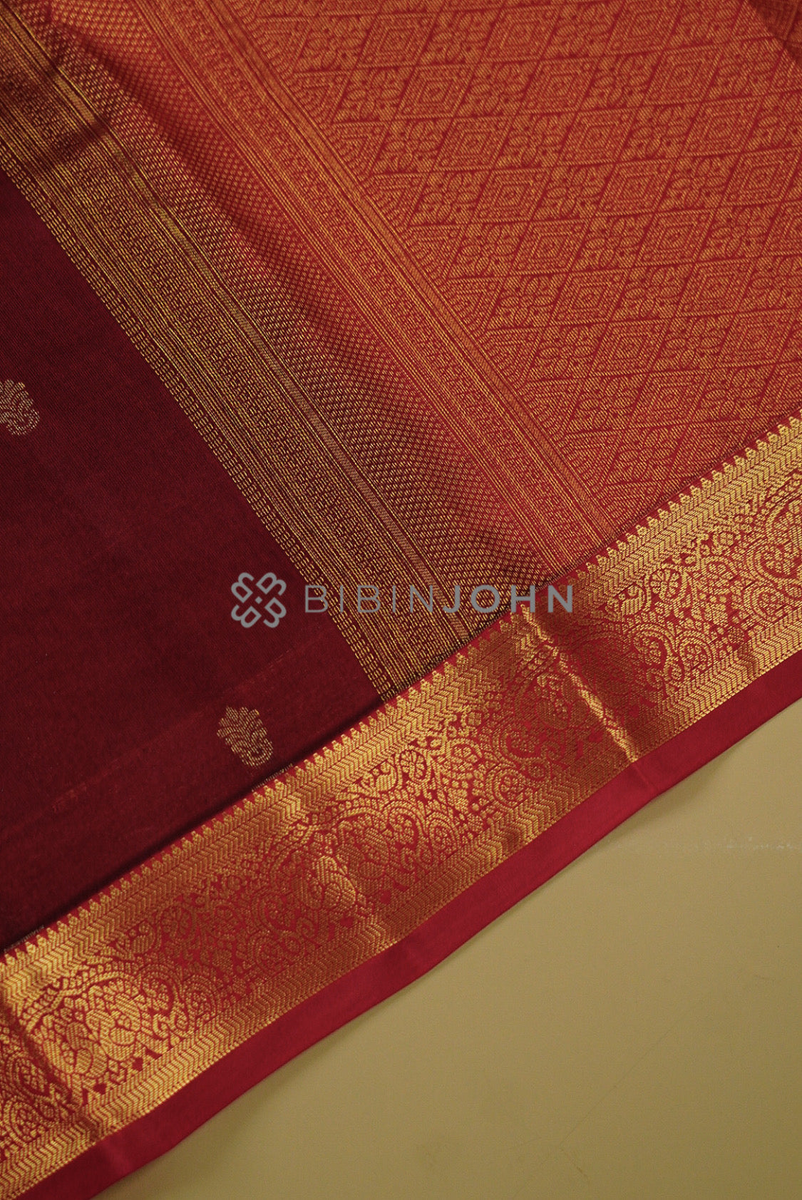 Silk Saree For Women Reddish Maroon PALLU
