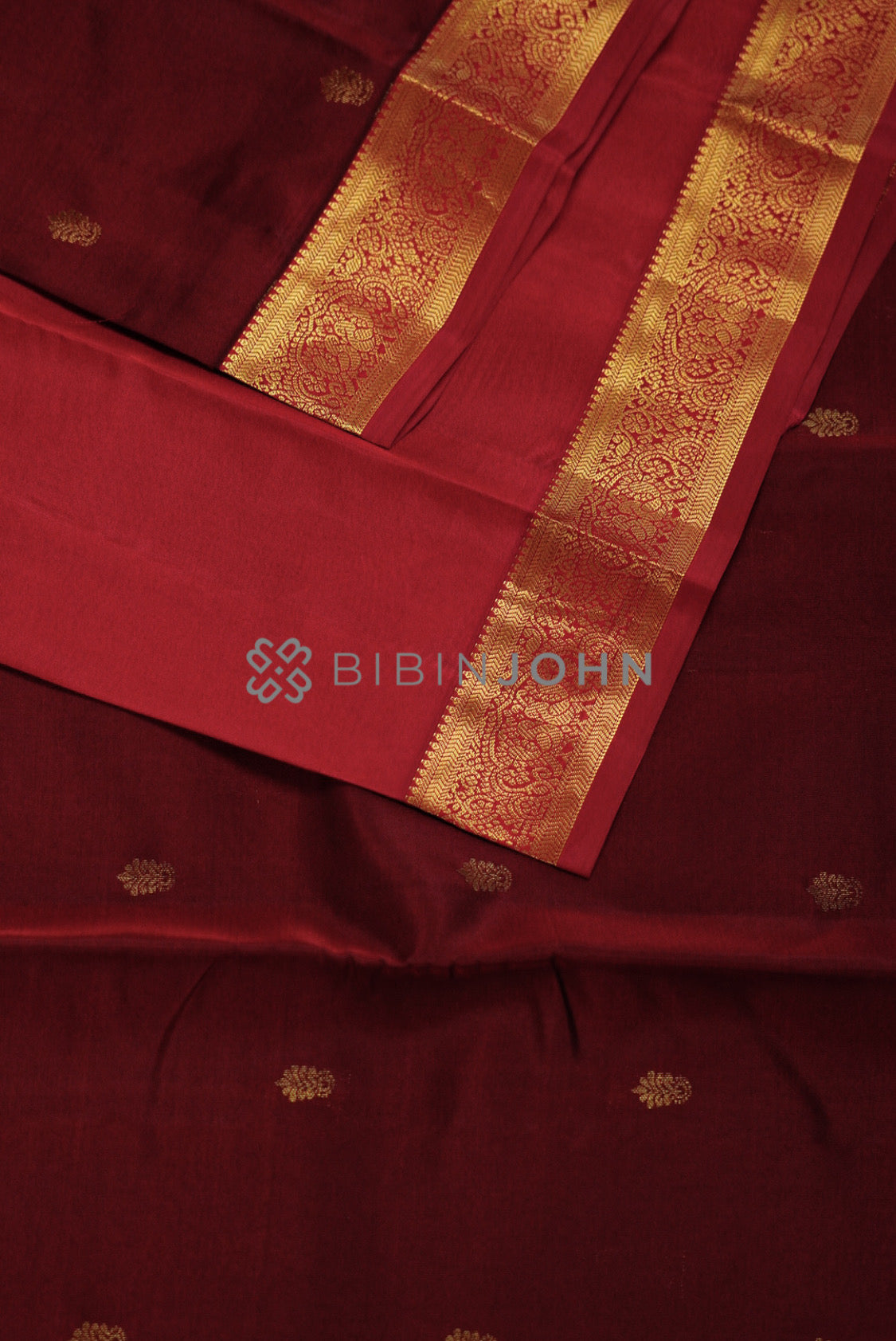 Silk Saree For Women Reddish Maroon CLOSE VIEW