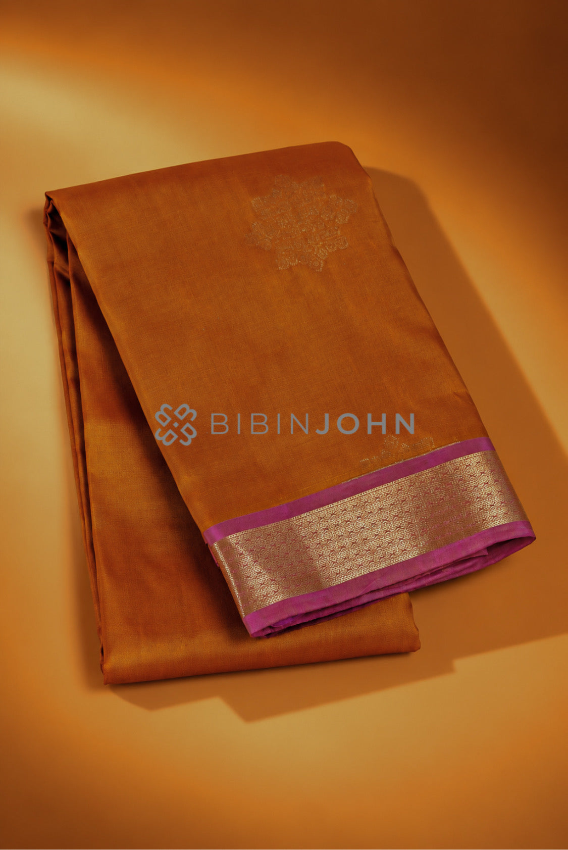 Silk Saree For Women Burnt Orange