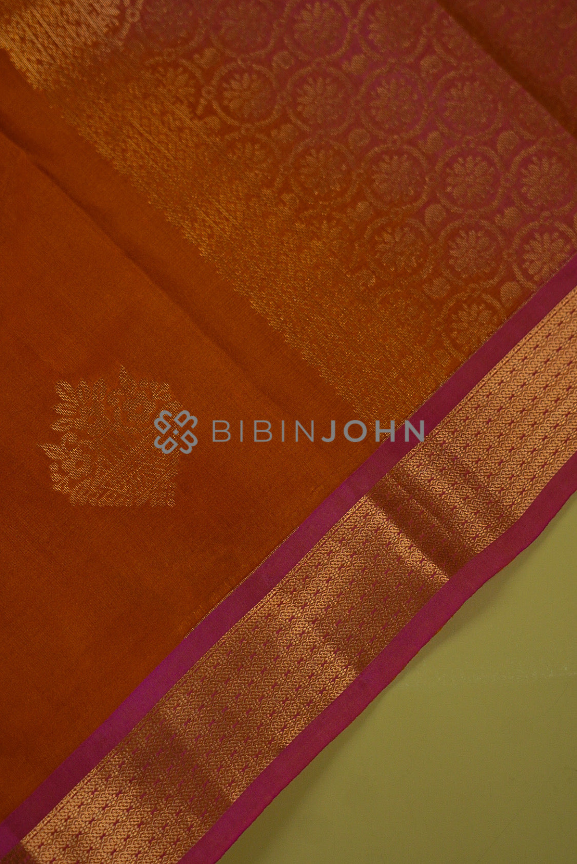 Silk Saree For Women Burnt Orange PALLU