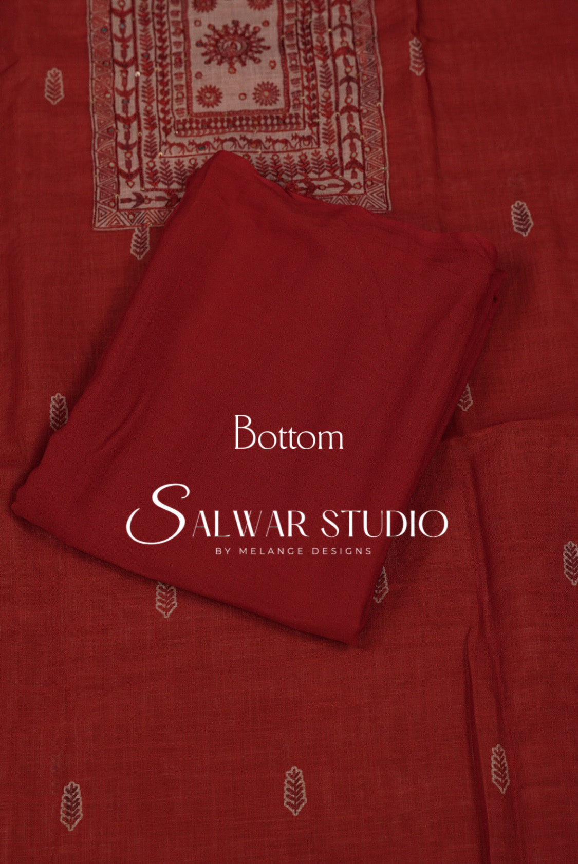 Semi Linen Embroidery Unstitched Salwar Suit Dress Material Bottom