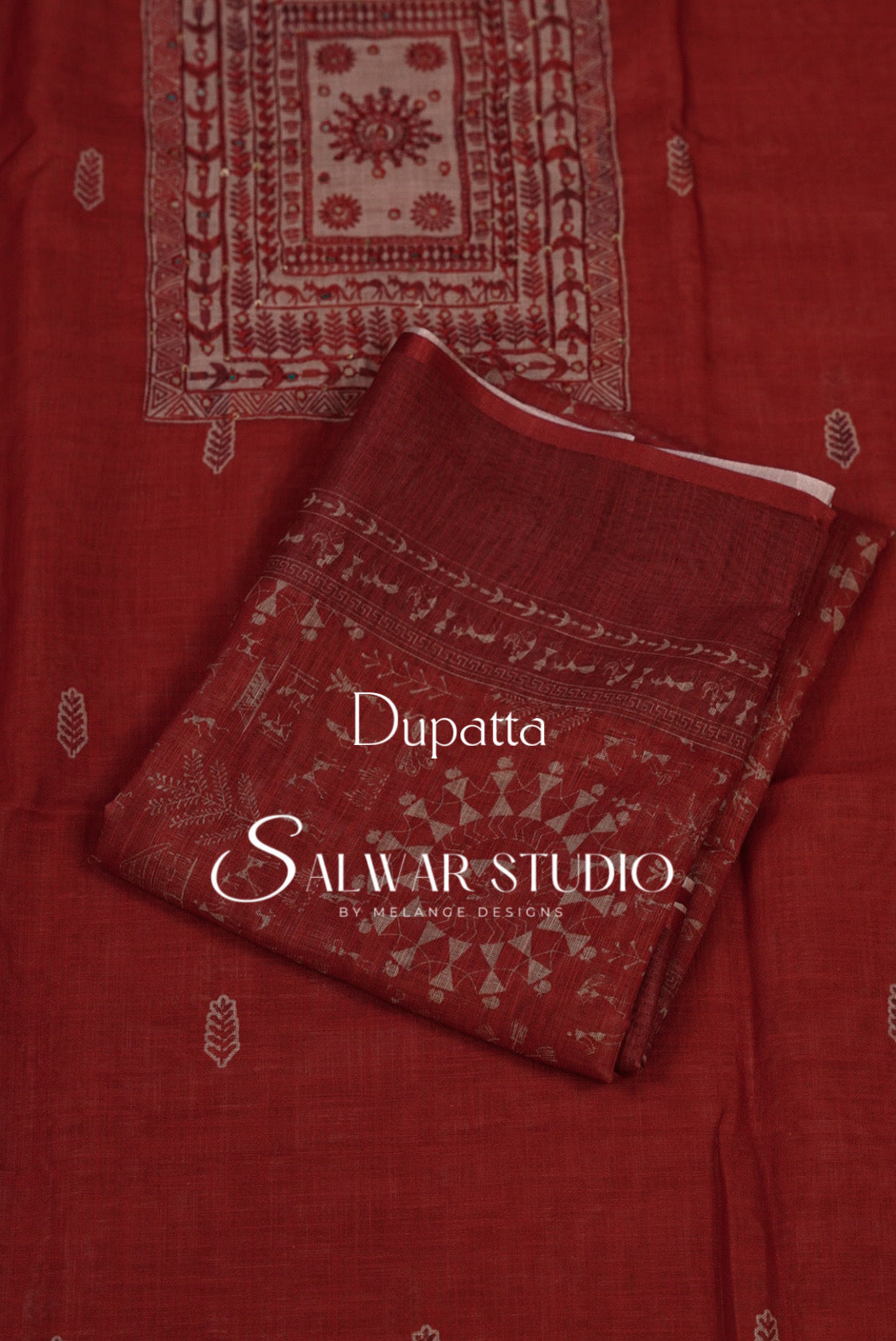 Semi Linen Embroidery Unstitched Salwar Suit Dress Material  Dupatta