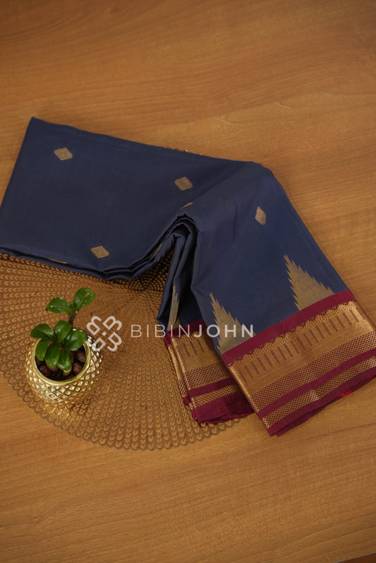Silk Saree For Women Navy Blue BJ2115