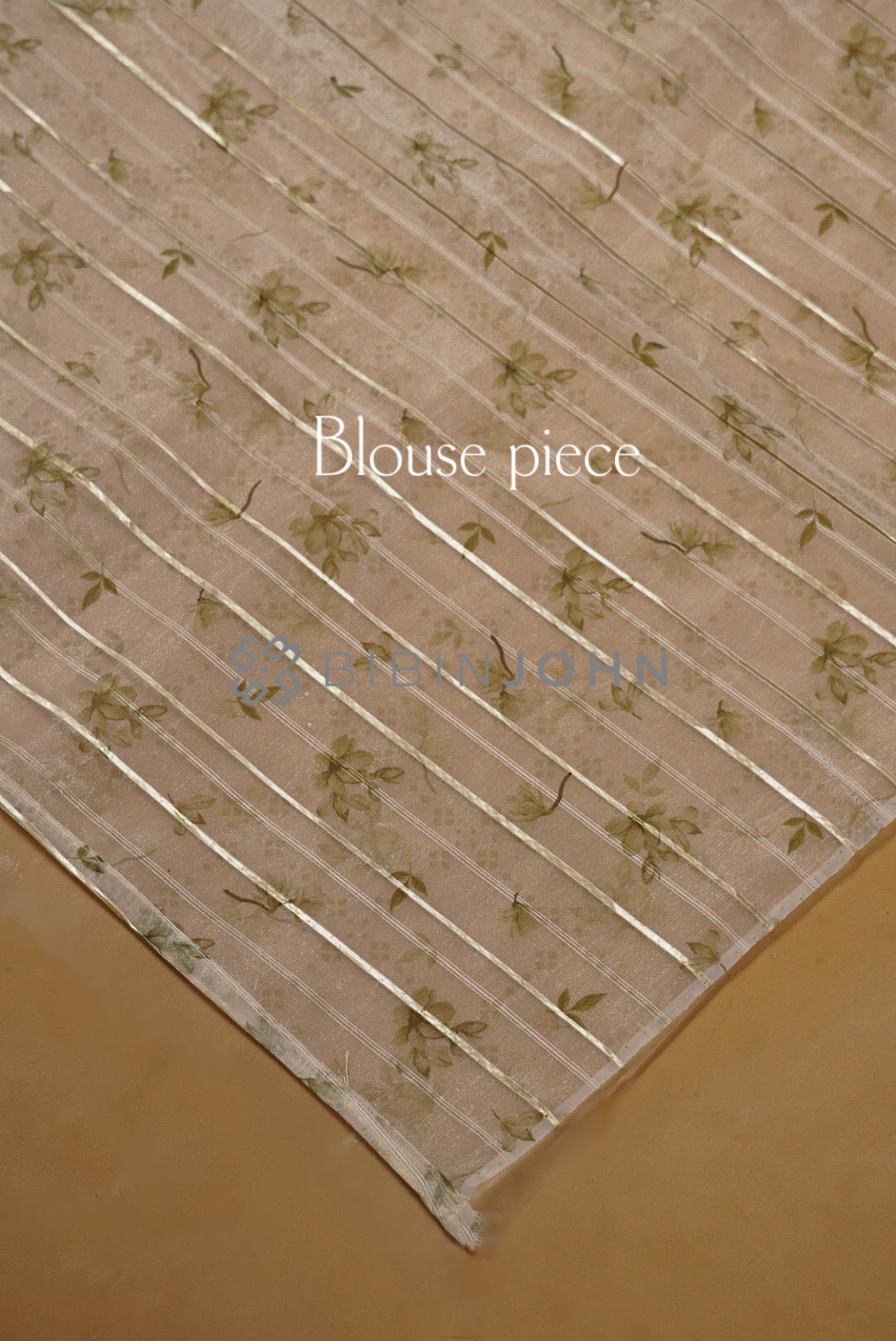 Tissue Handwork Embroidery Saree For Women Pearl Ivory  blouse piece