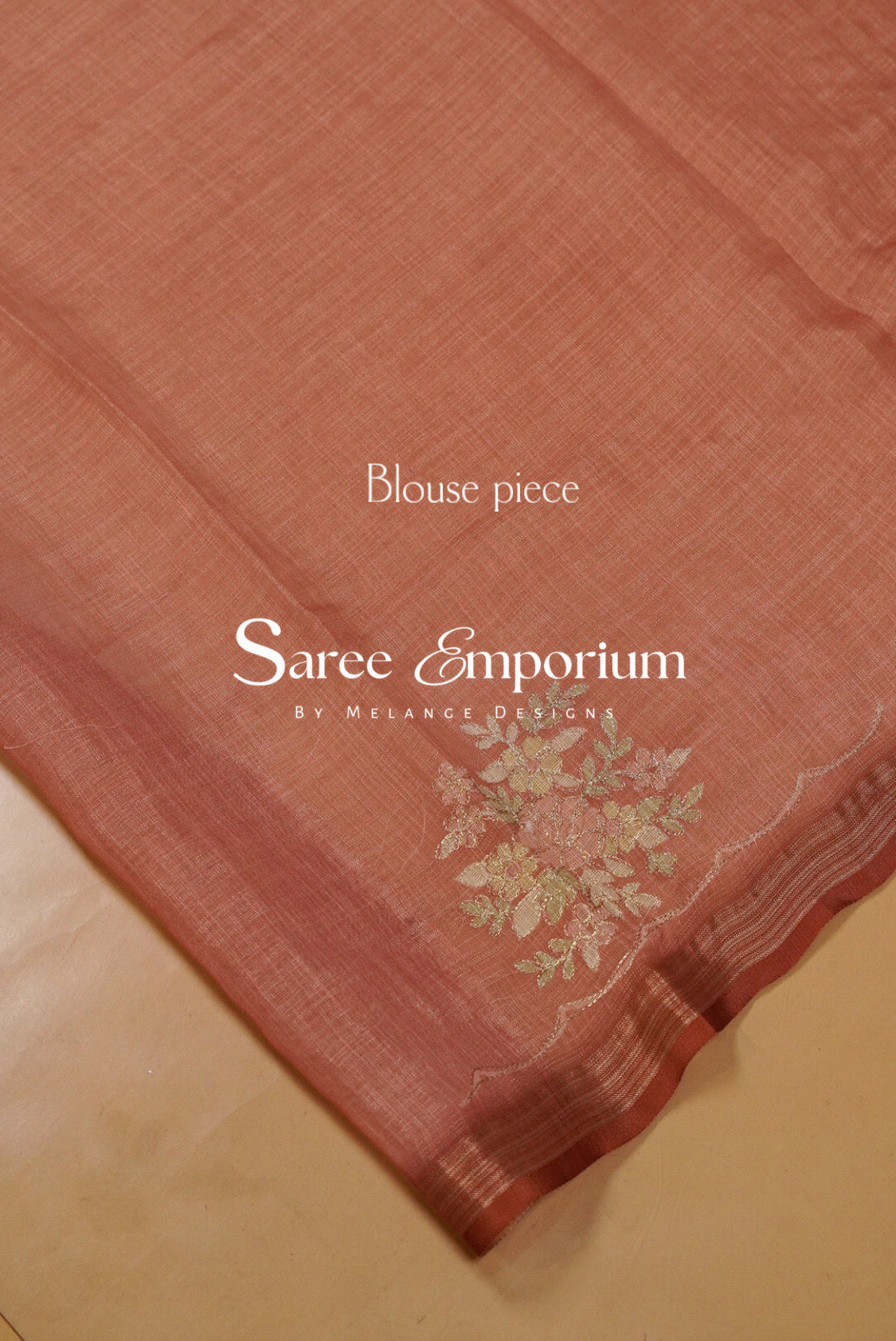 Tissue Linen Embroidery Saree For Women MDS0298