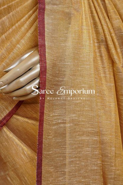 Tissue Linen Saree For Women MDS0237