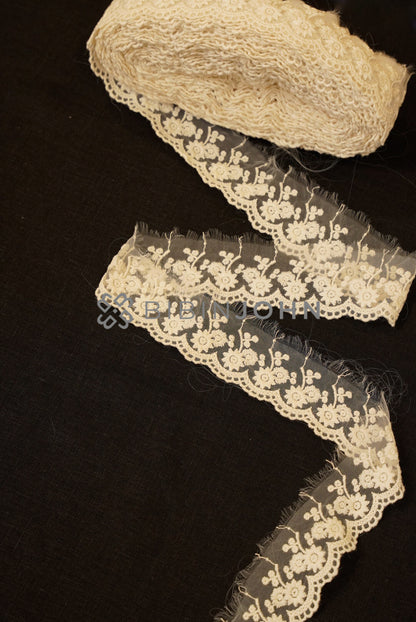 Organza Embroidery Lace Off White