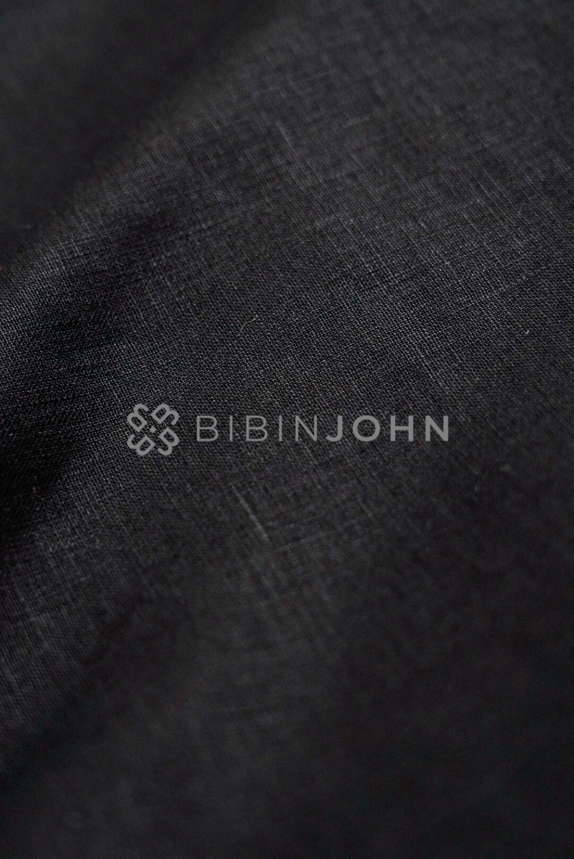 Pure Linen Fabric Black 25 LEA BJ0576