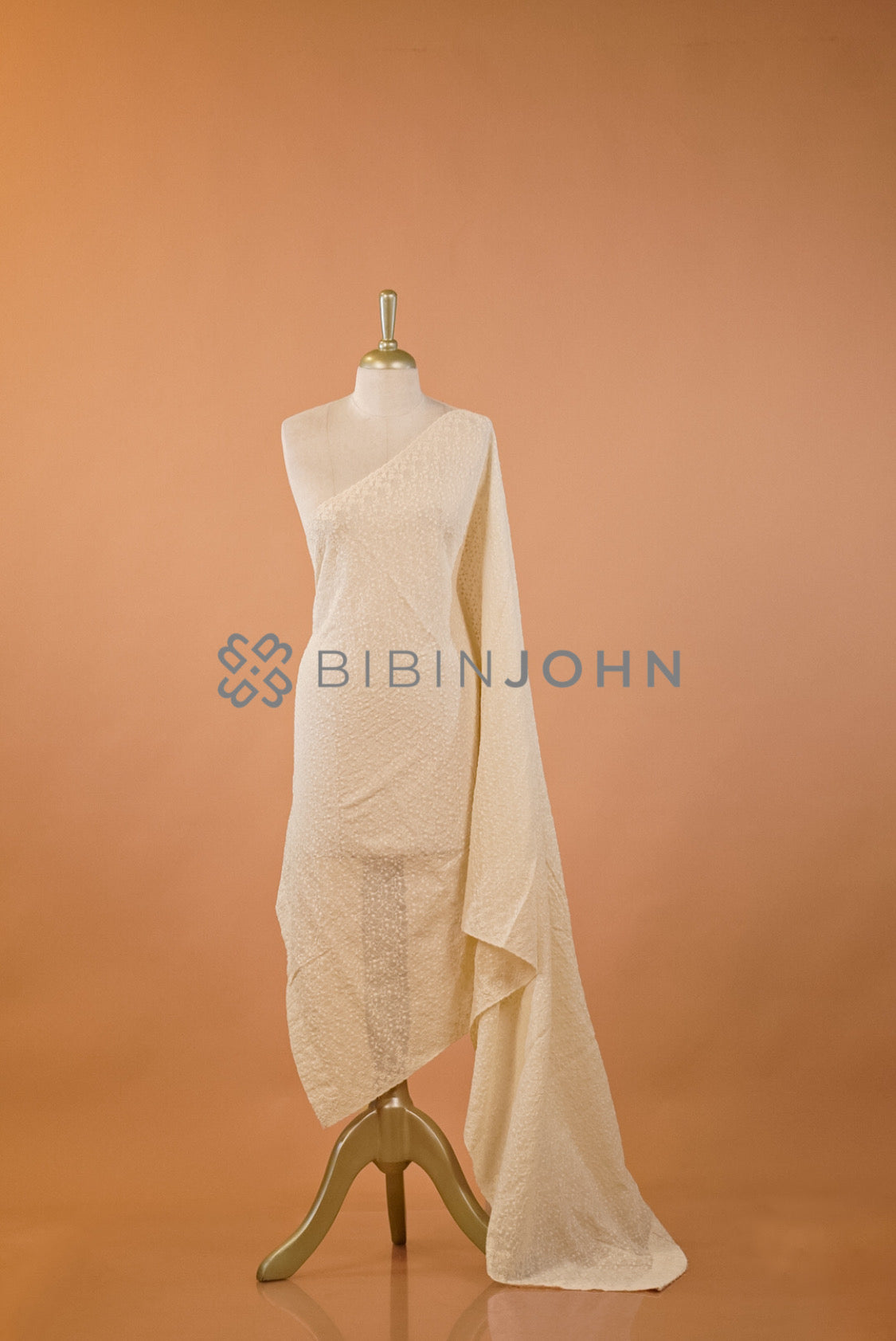 Cotton Embroidery Dupatta Off White 