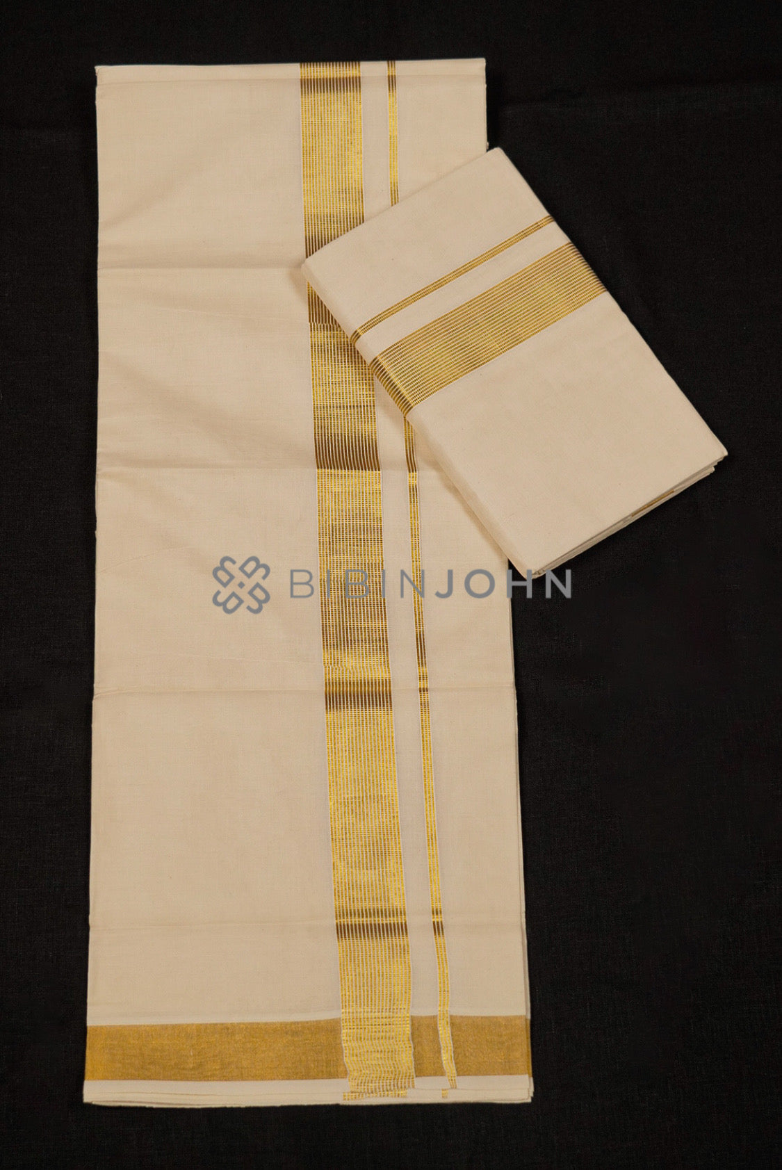 Cotton Dhoti For Men Off White  FULL VIEW