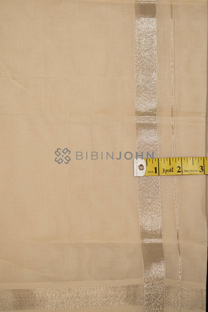 Cotton Dhoti For Men Off White close view