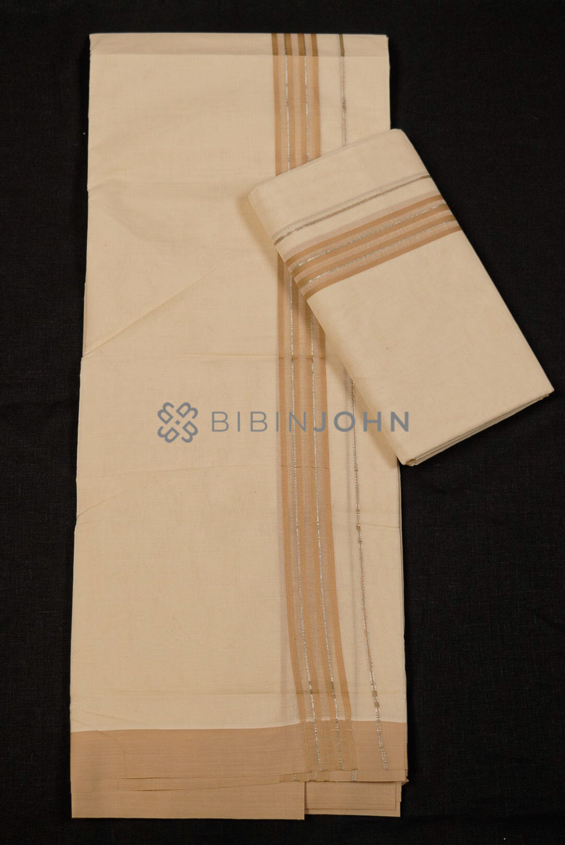 Cotton Dhoti For Men Off White  full view