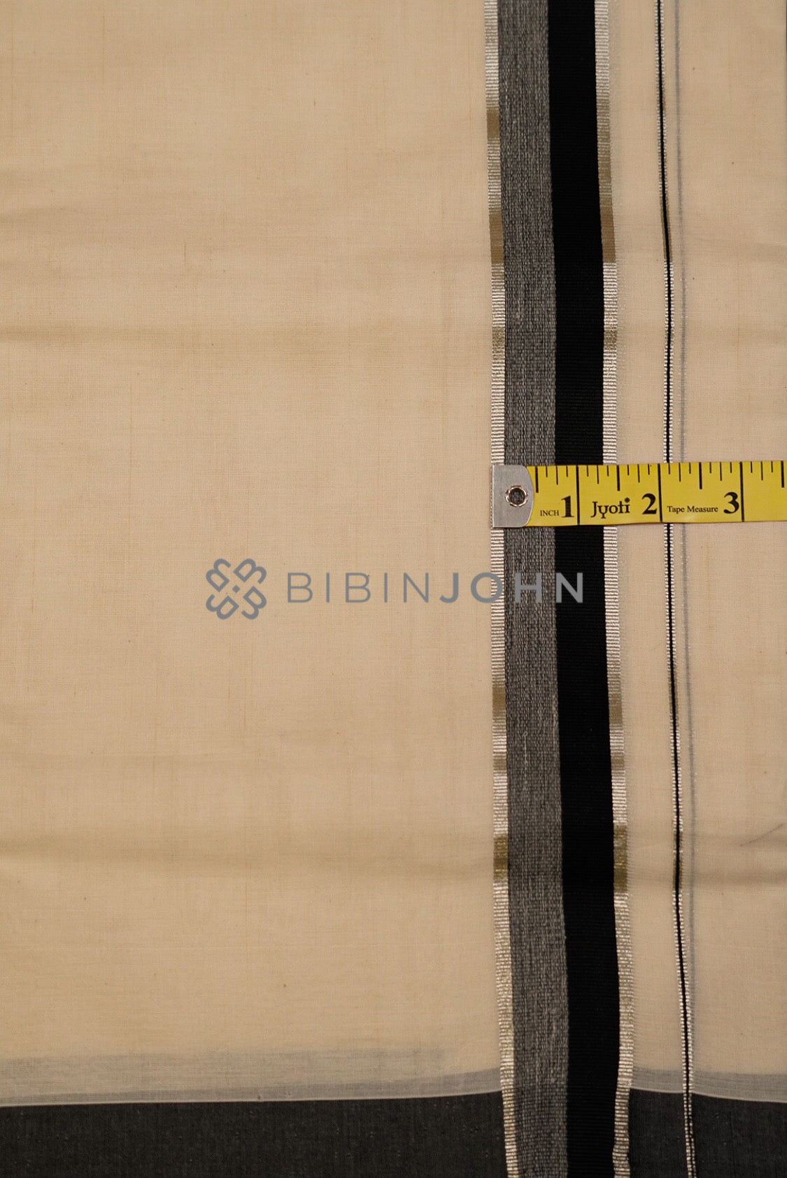 Cotton Dhoti For Men Off White close view