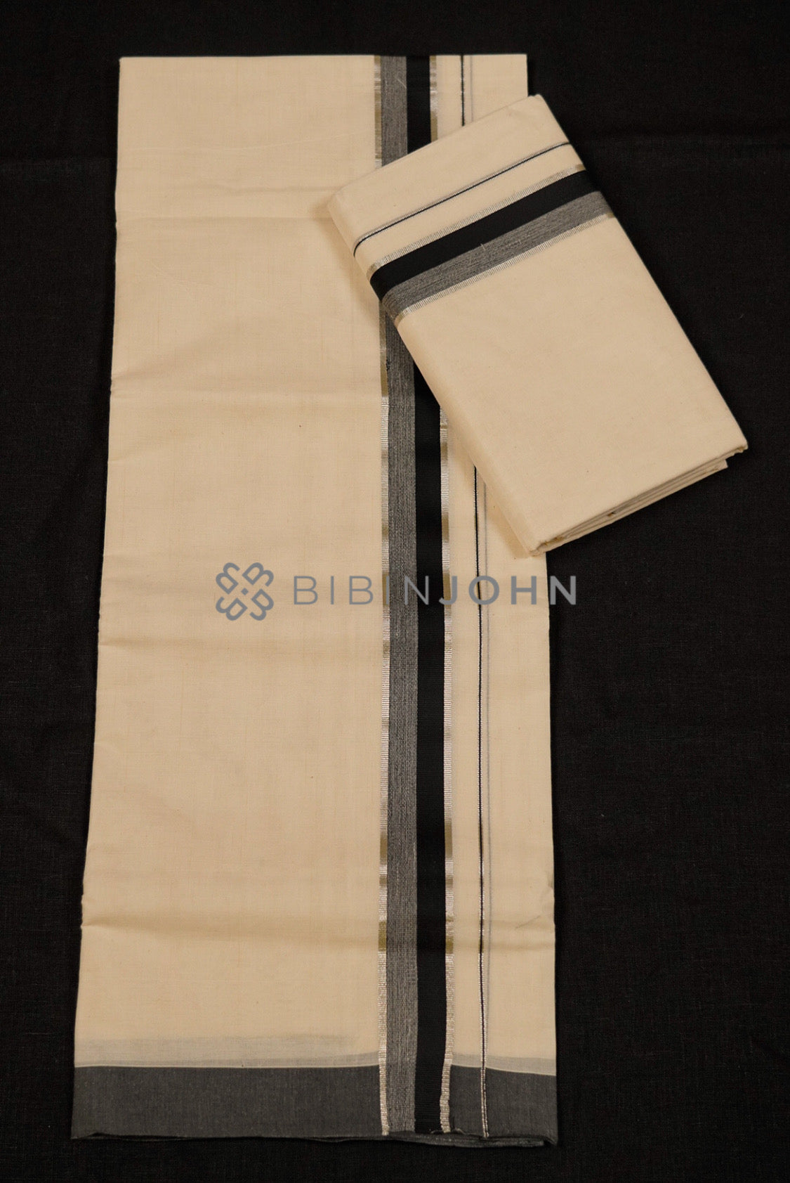 Cotton Dhoti For Men Off White  full view