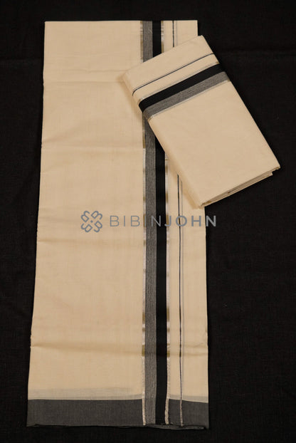 Cotton Dhoti For Men Off White  full view