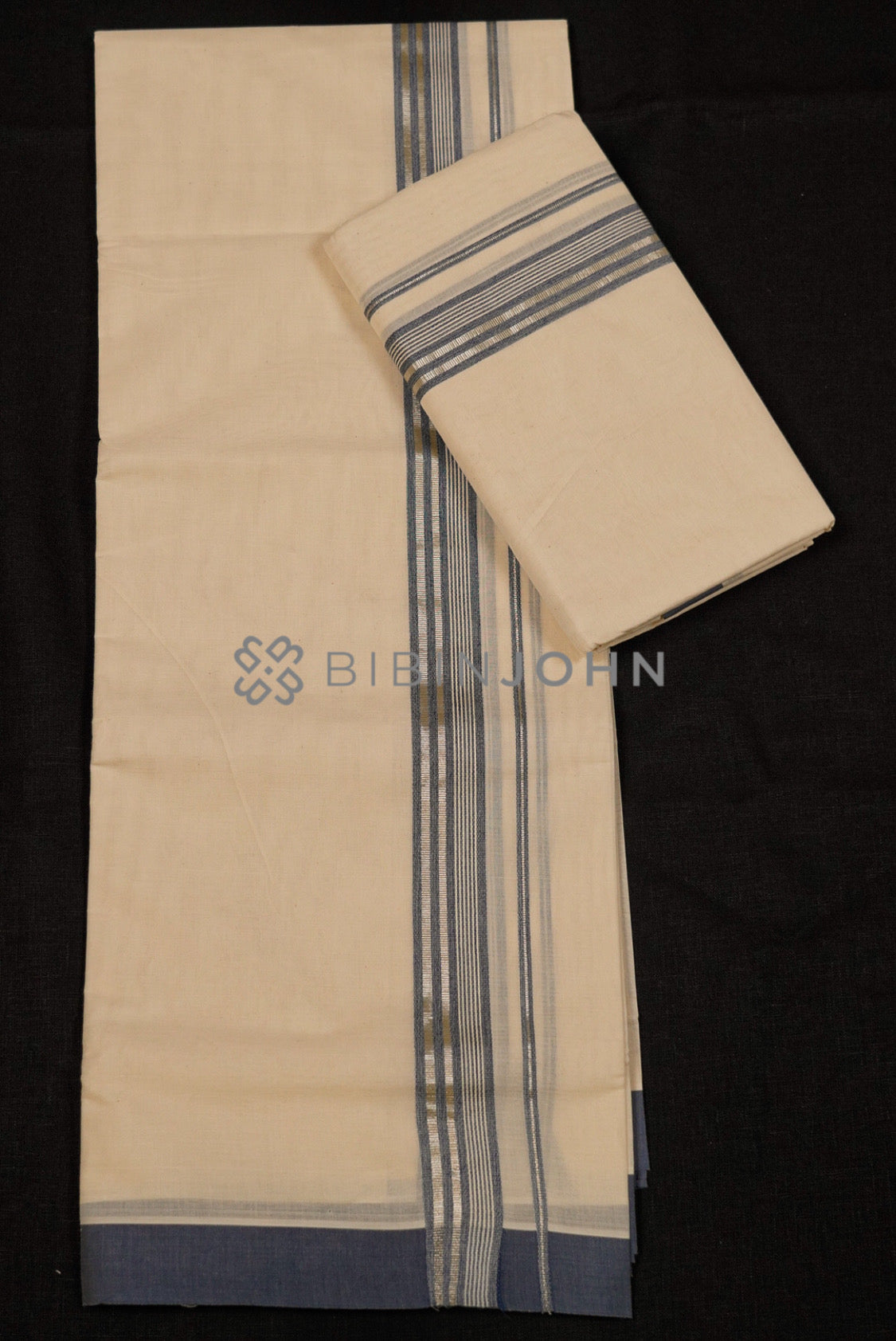 Cotton Dhoti For Men Off White  full view
