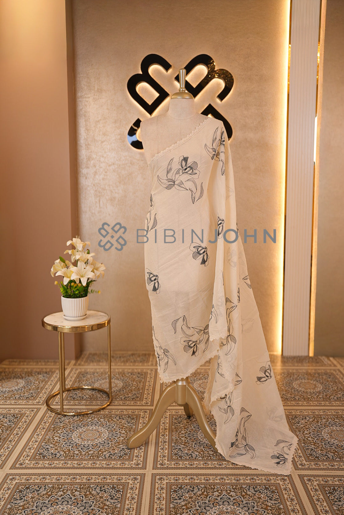 Cotton Embroidery Dupatta For Women Cream