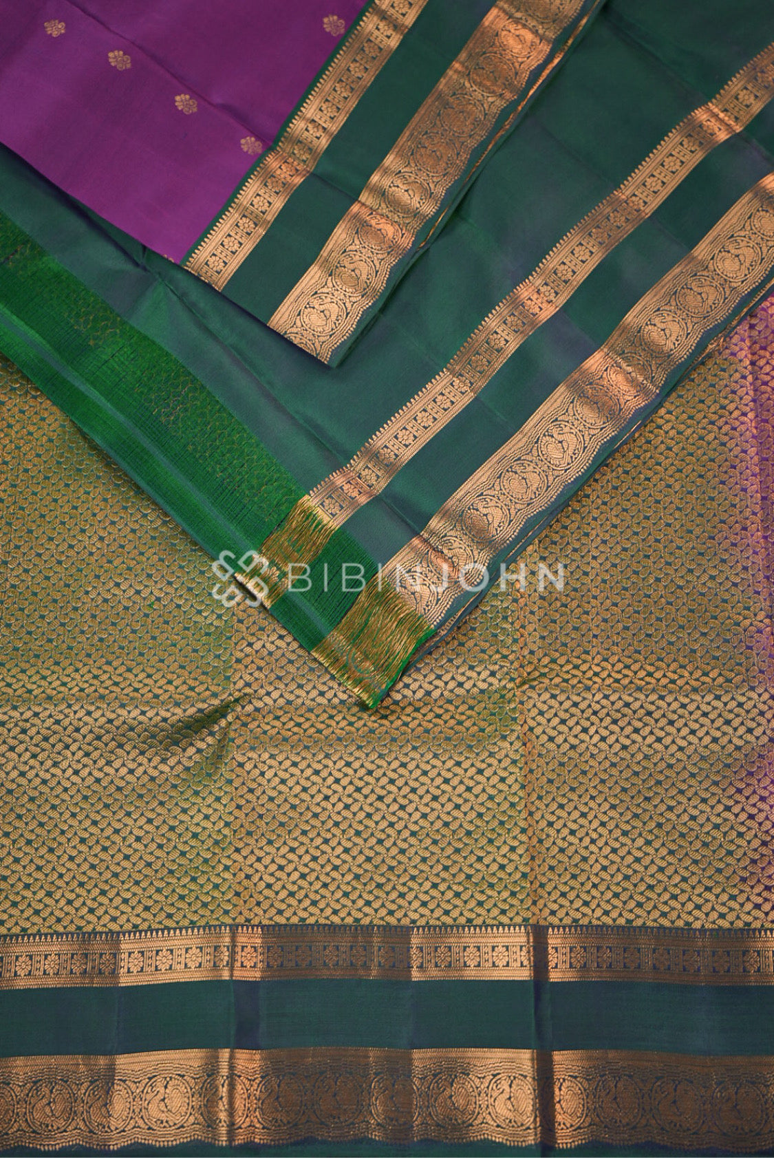  Semi Silk Saree For Women Purple close view