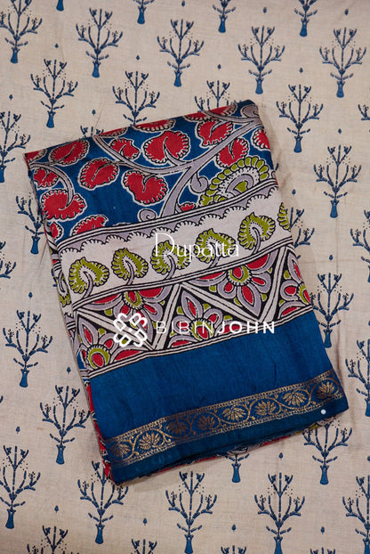 Printed Semi Silk Unstitched Salwar Suit Material Beige DUPATTA