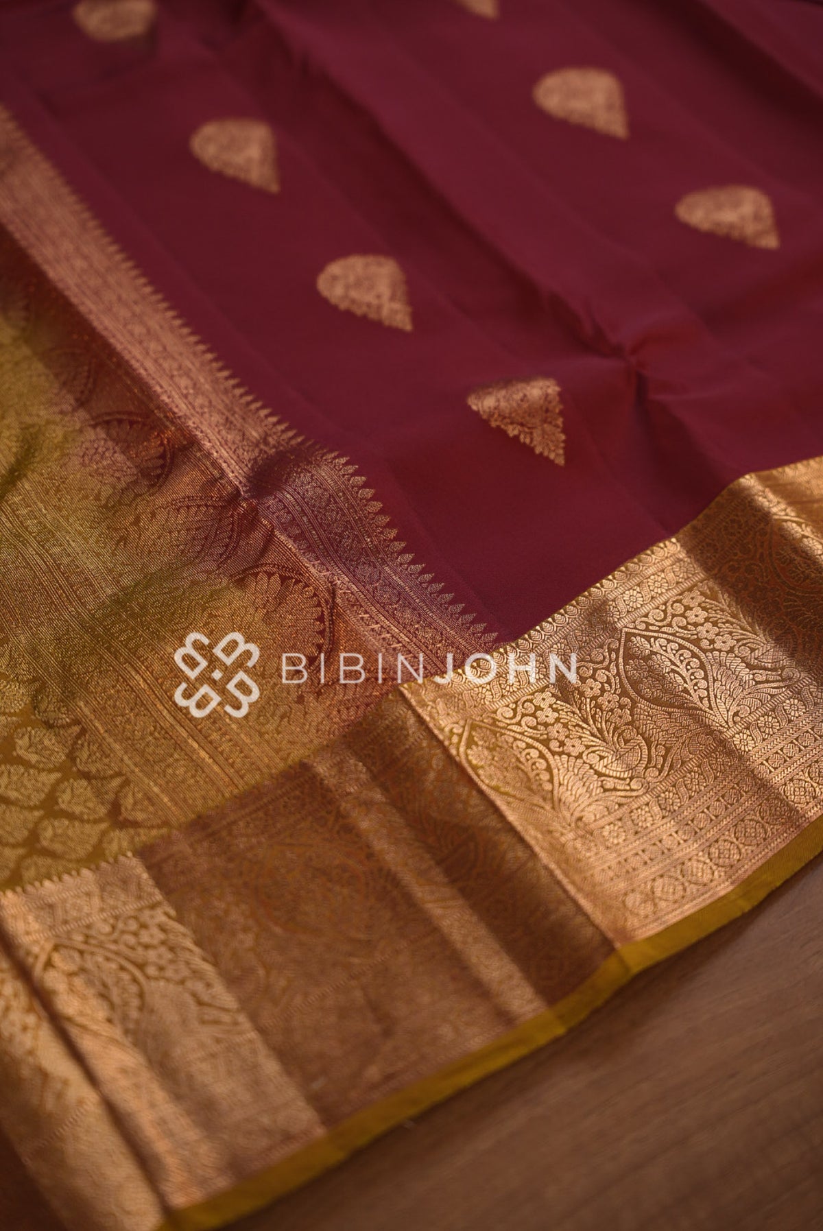 Silk Saree For Women Deep Maroon  PALLU