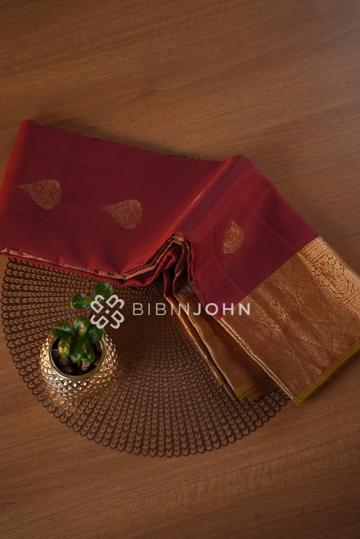 Silk Saree For Women Deep Maroon 