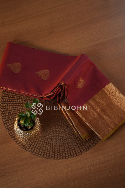 Silk Saree For Women Deep Maroon 