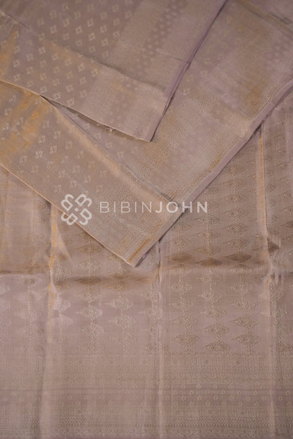 Semi Silk Saree For Women Dusty Lavender BJ1209