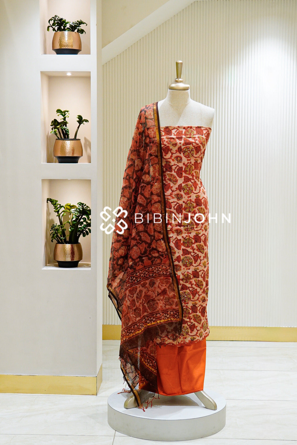 Printed Cotton Unstitched Salwar Suit Material