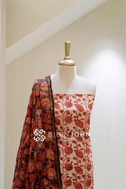 Printed Cotton Unstitched Salwar Suit Material CLOSE VIEW
