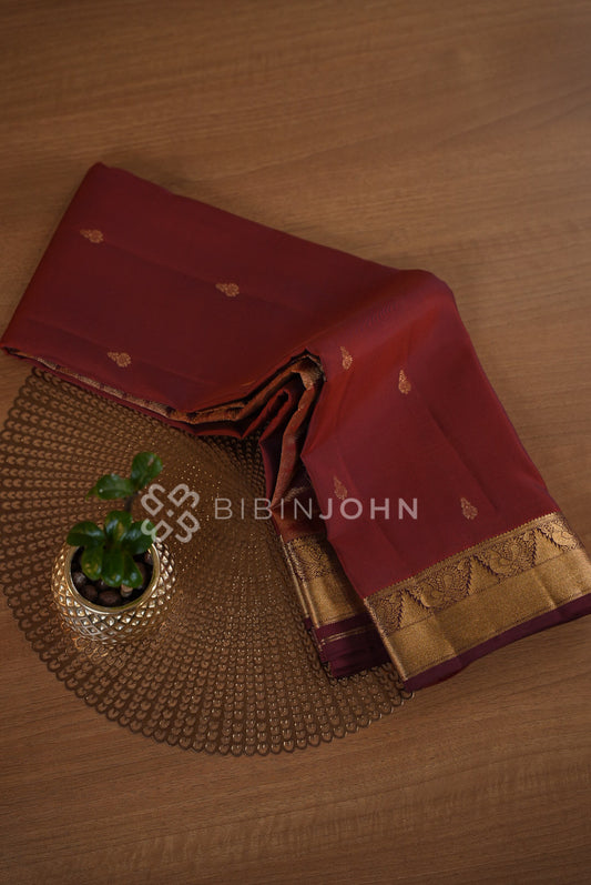 Silk Saree For Women Deep Maroon BJ1738