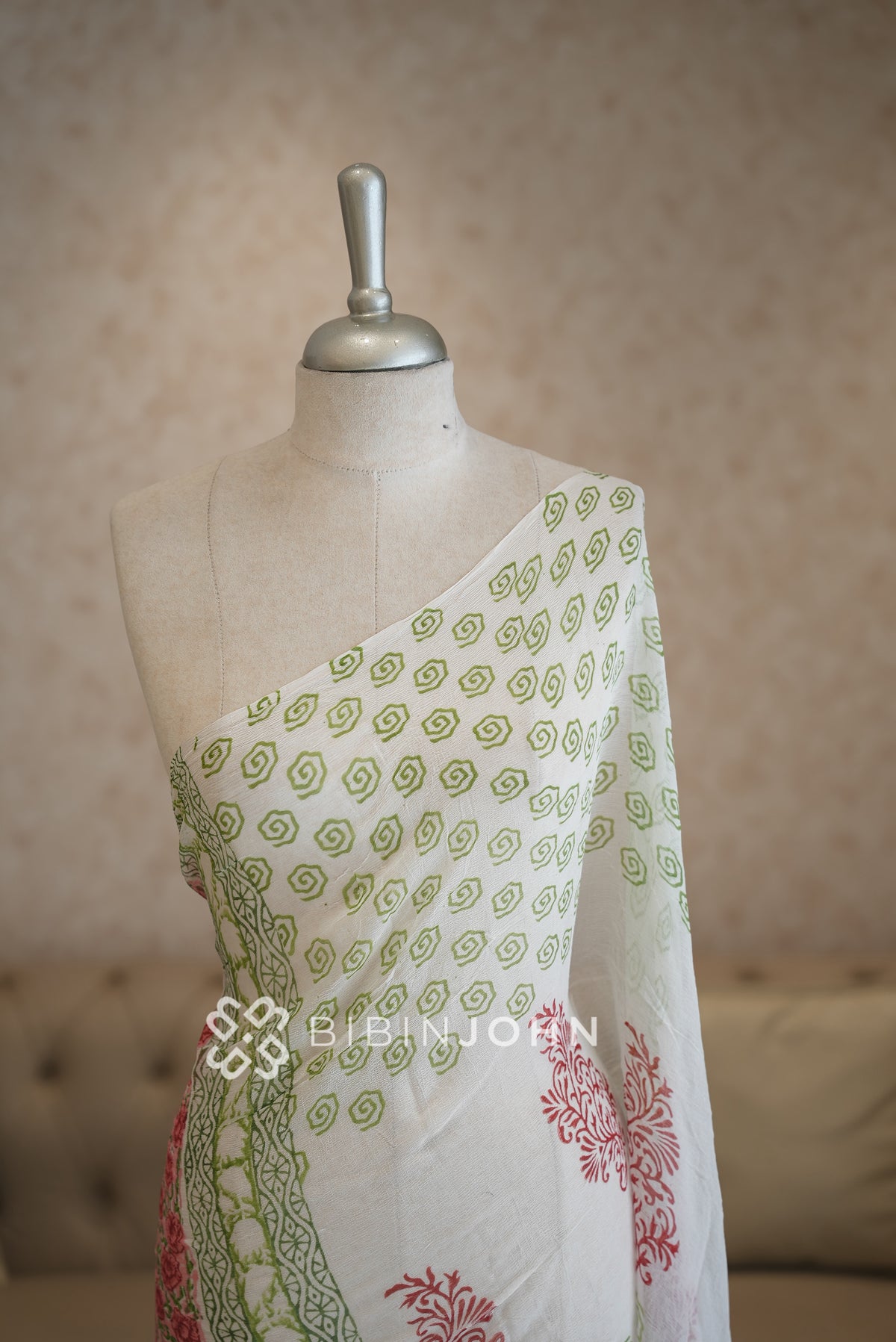 Printed Chiffon Dupatta For Women White BJ2046