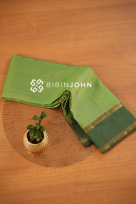 Semi Silk Saree For Women Pista Green BJ2101
