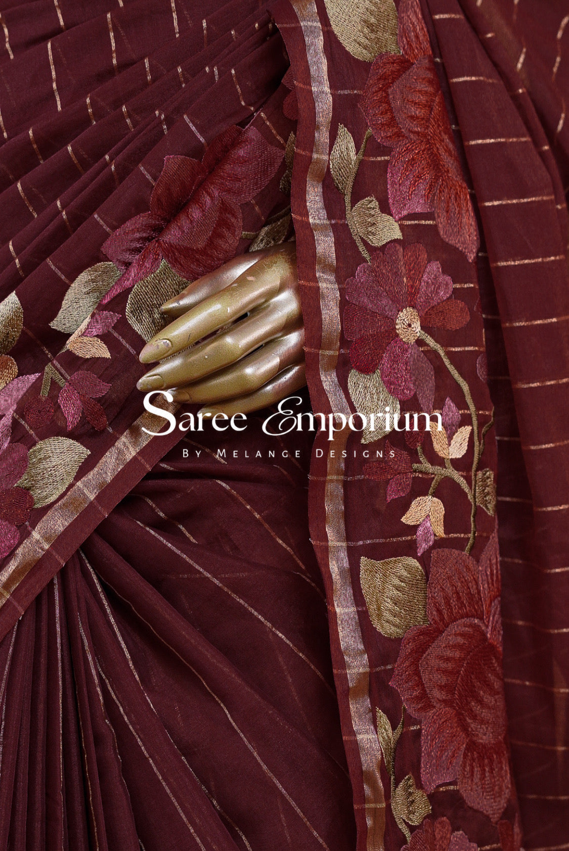 Chanderi Embroidery Saree For Women MDS0250