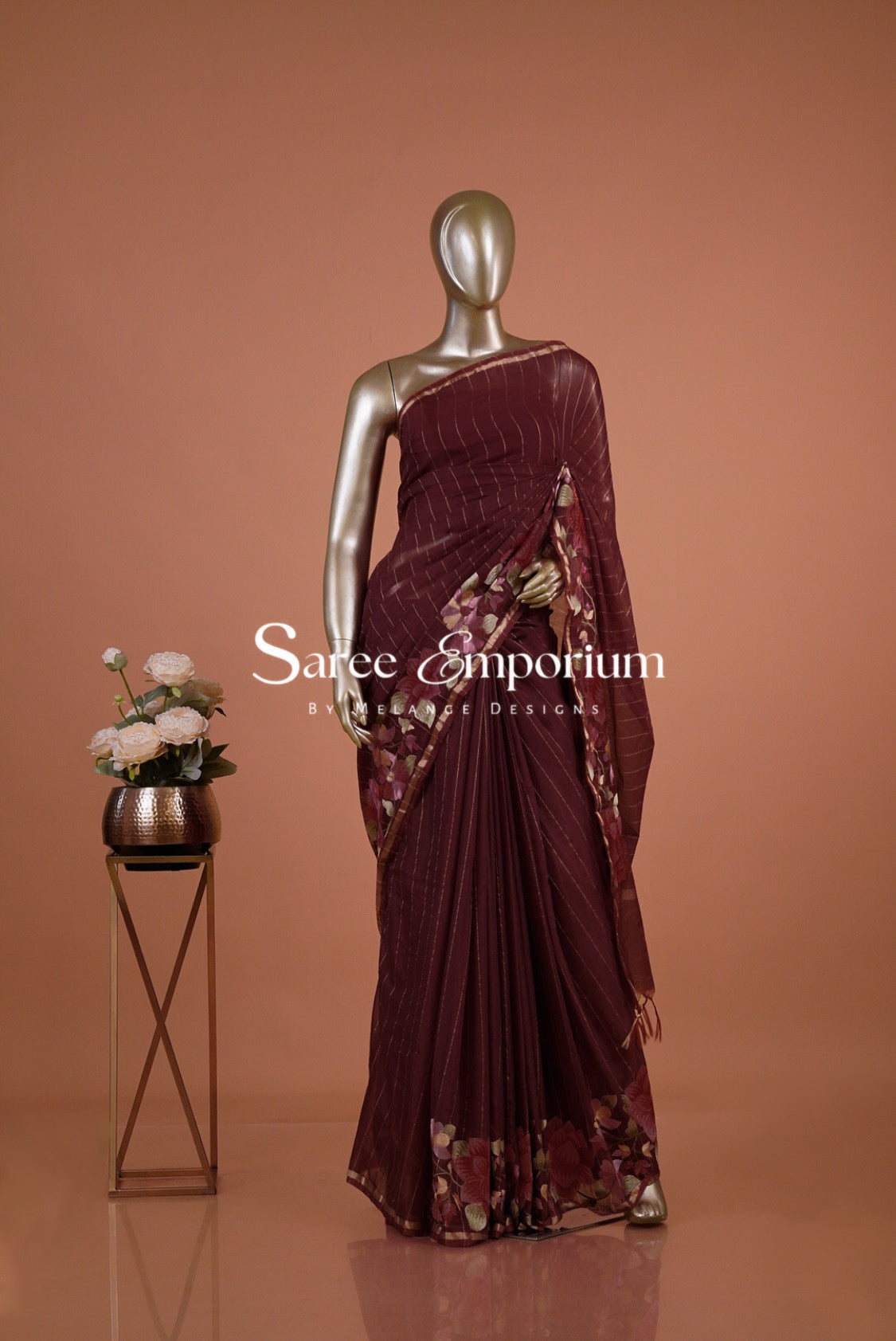 Chanderi Embroidery Saree For Women MDS0250