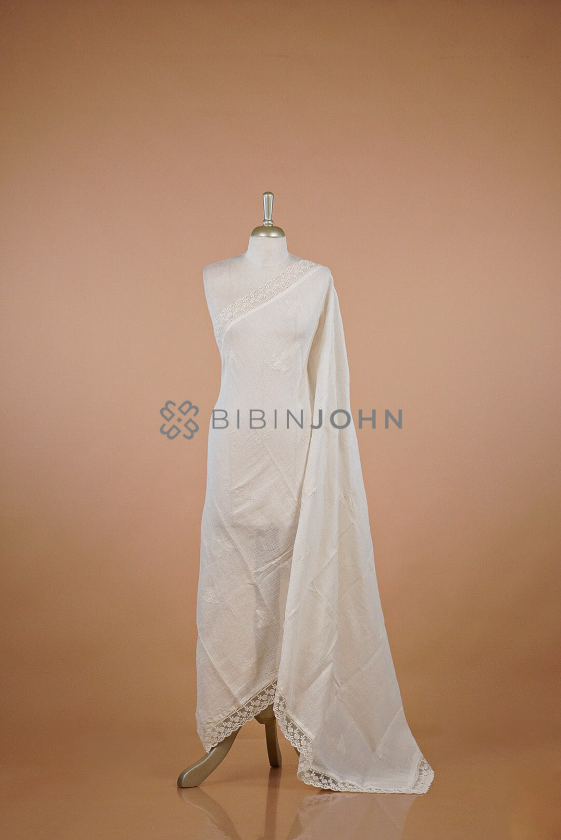 Cotta Embroidery Dupatta For Women Off White