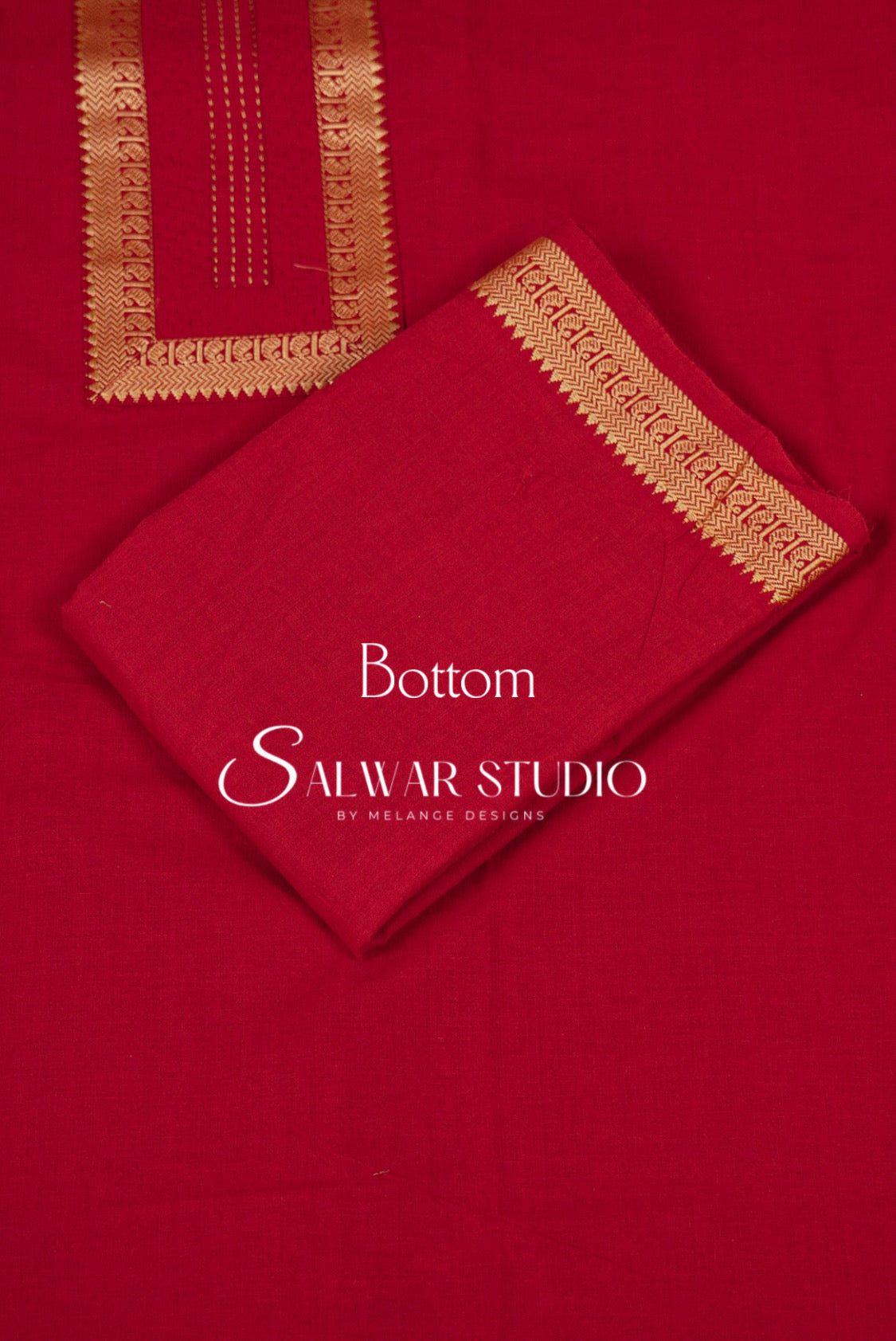 Cotton Unstitched Salwar Suit Dress Material Deep Crimson Red AC0167