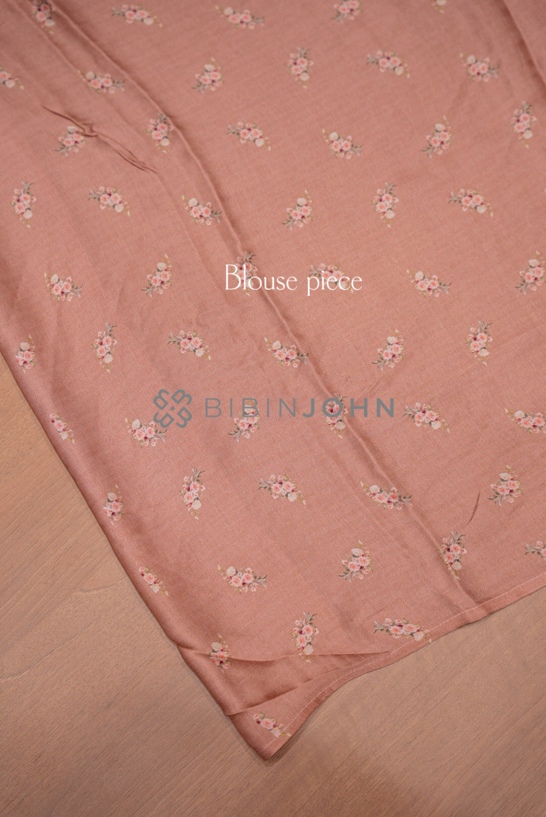 Printed Gaji Saree For Women Blush Peach blouse piece