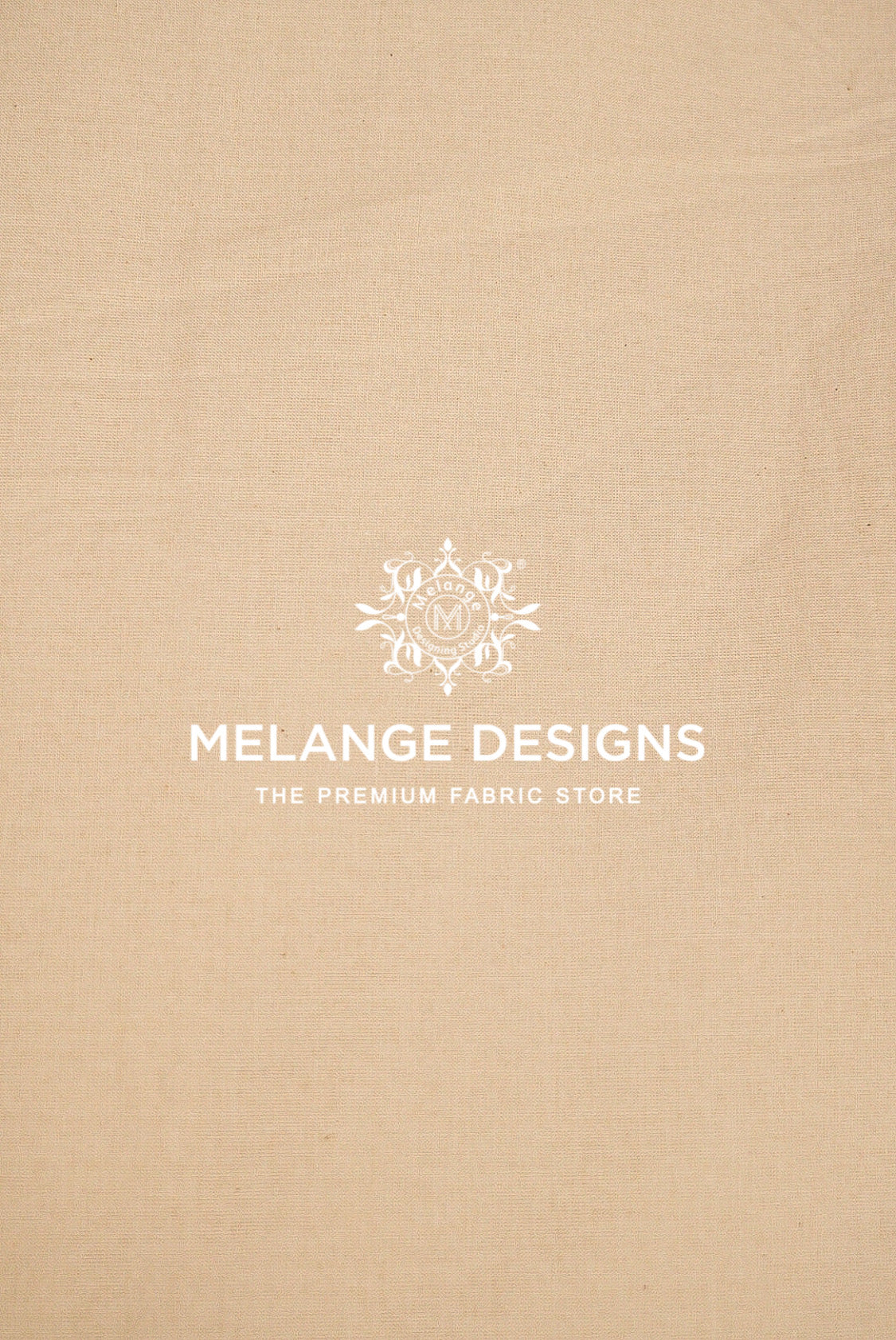 A close-up of beige Premium Cora Cotton Fabric Dyeable .