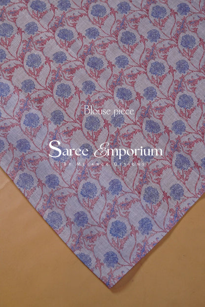 Printed Art Linen Saree For Women