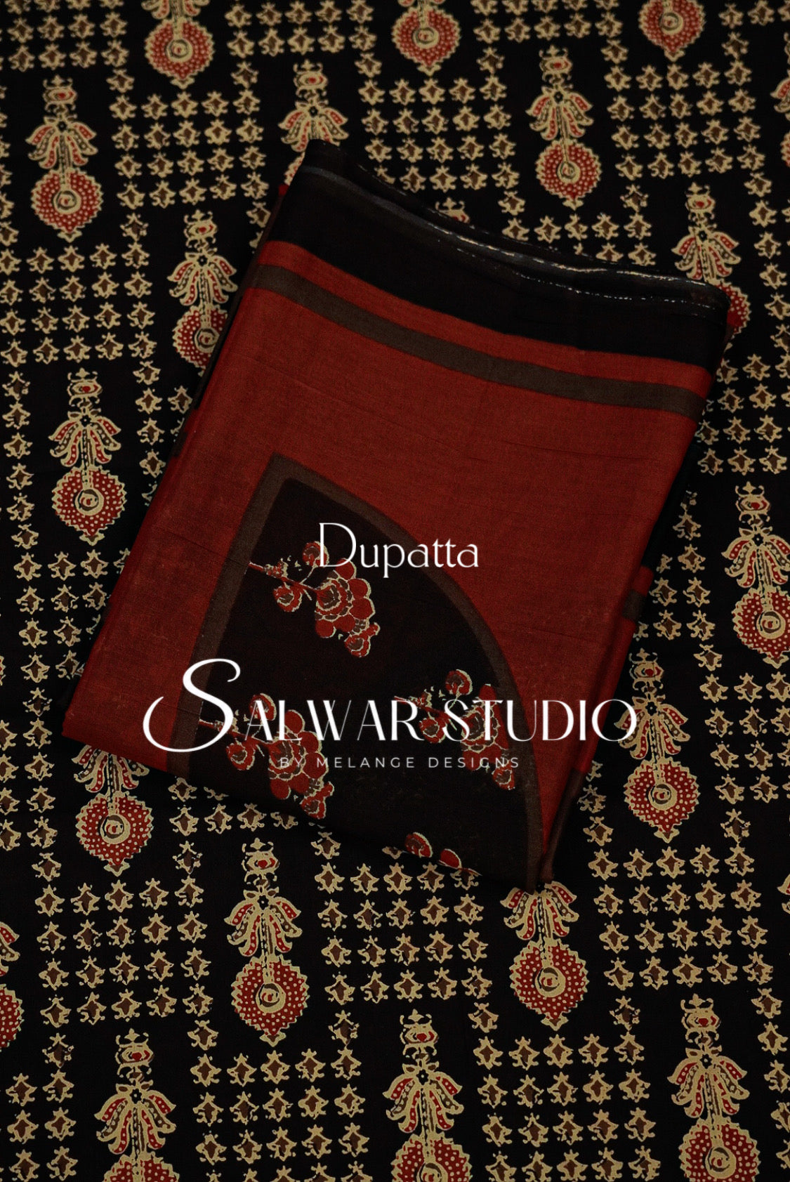 Printed Cotton Unstitched Salwar Suit Dress Material Black AC0327