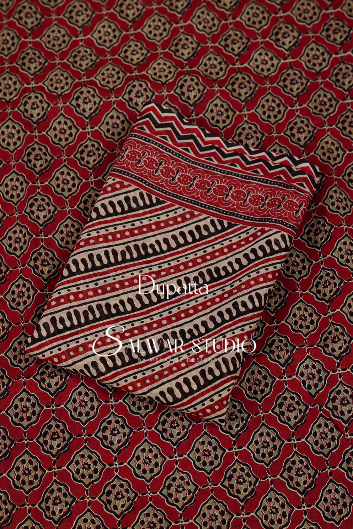 Printed Cotton Unstitched Salwar Suit Dress Material Warm Brown AC0250
