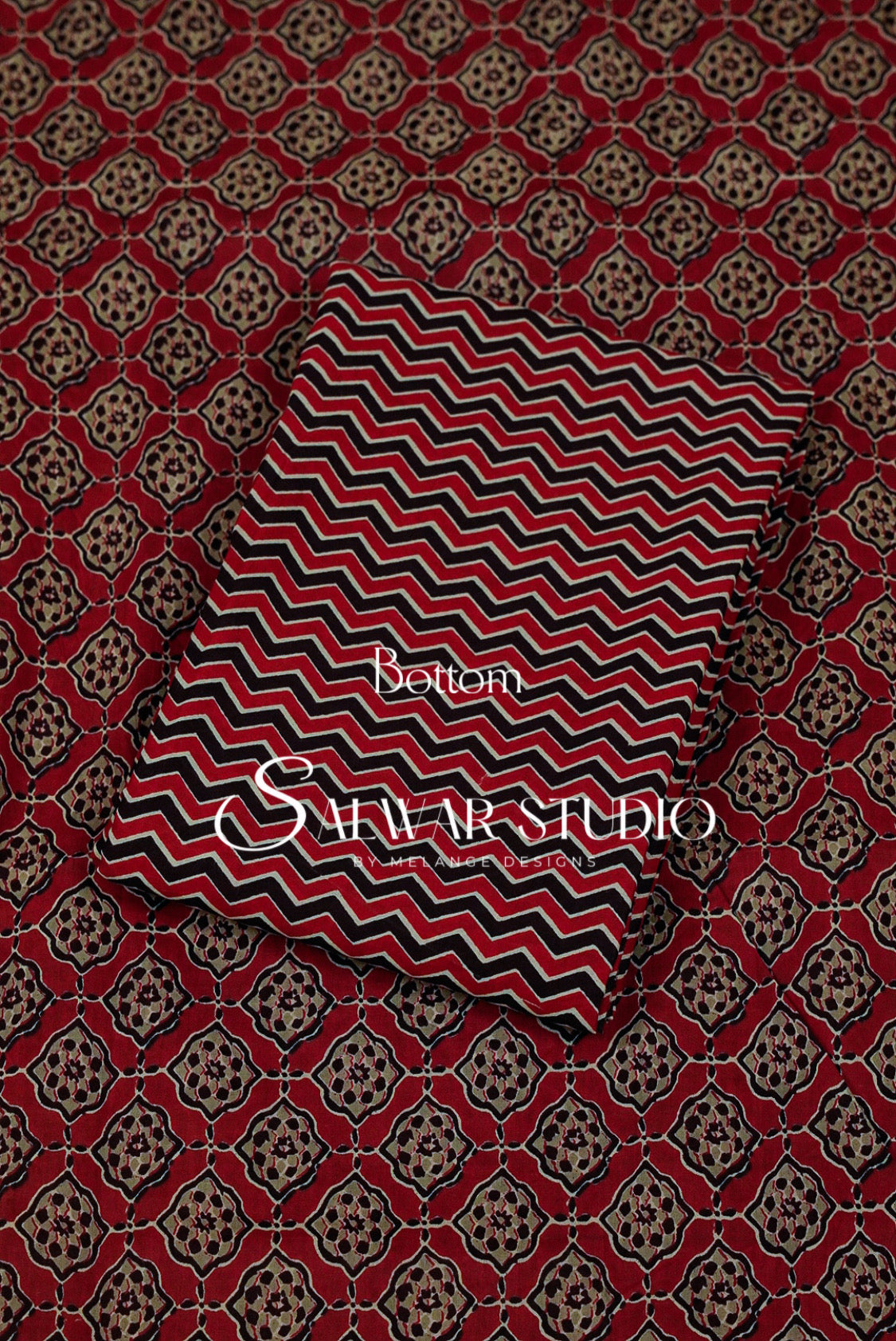 Printed Cotton Unstitched Salwar Suit Dress Material Warm Brown AC0250