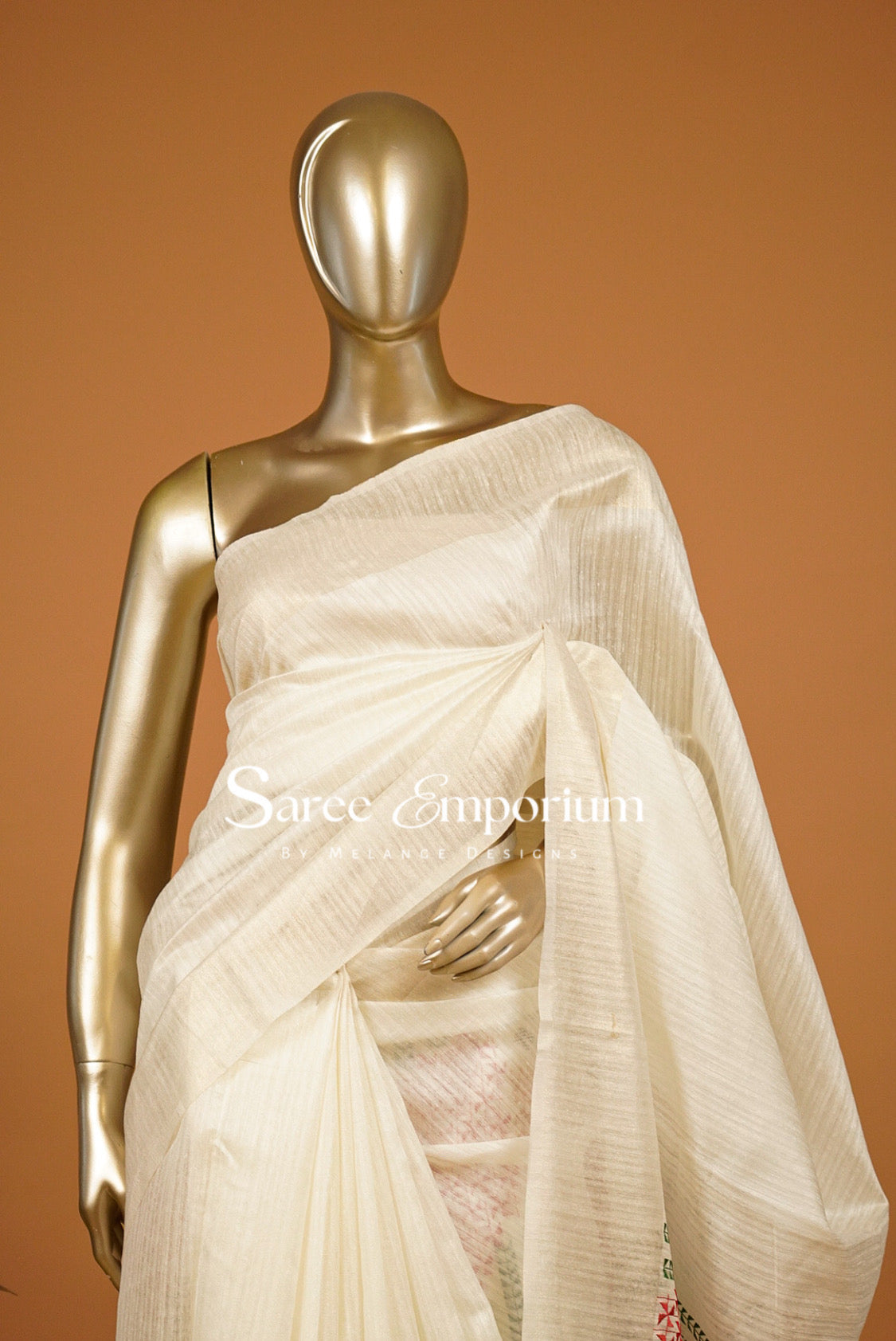 Semi Matka Embroidery Saree
