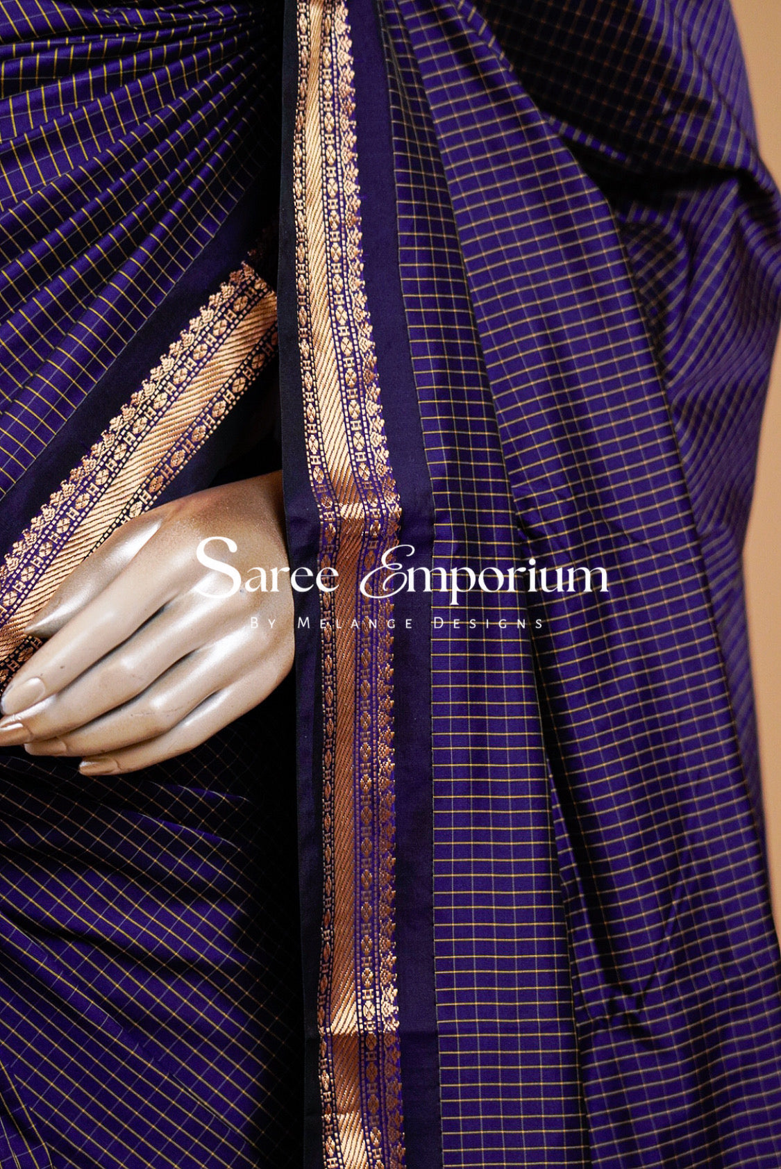 Semi Silk Saree For Women Royal Purple