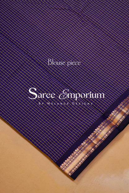 Semi Silk Saree For Women Royal Purple